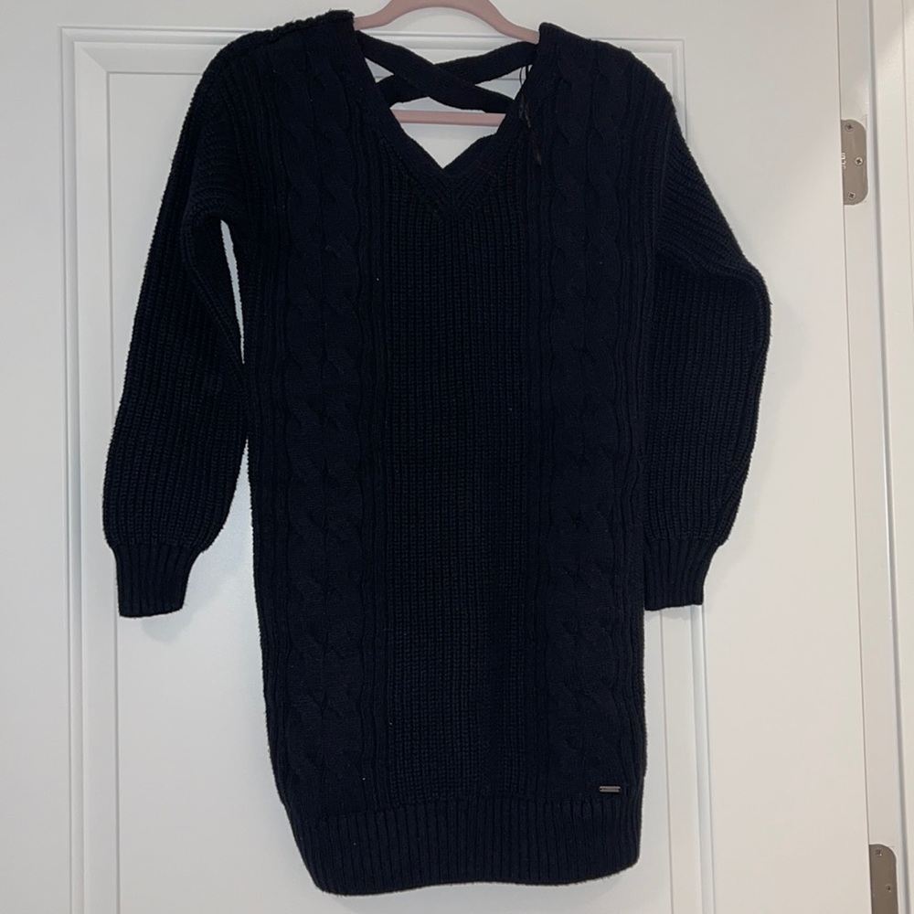 Navy Blue Sweater Dress
